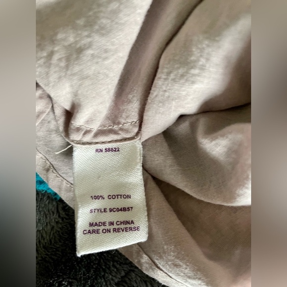 Strap back, mini cotton dress in blue and brown size M - Picture 5 of 6